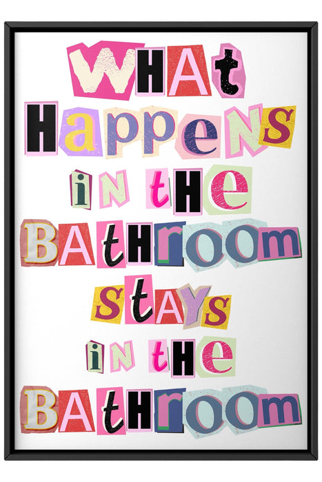 Letter Typography Poster For Bathroom