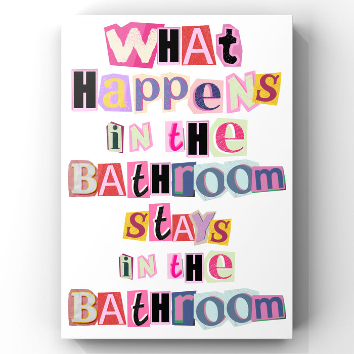 Letter Typography Poster For Bathroom