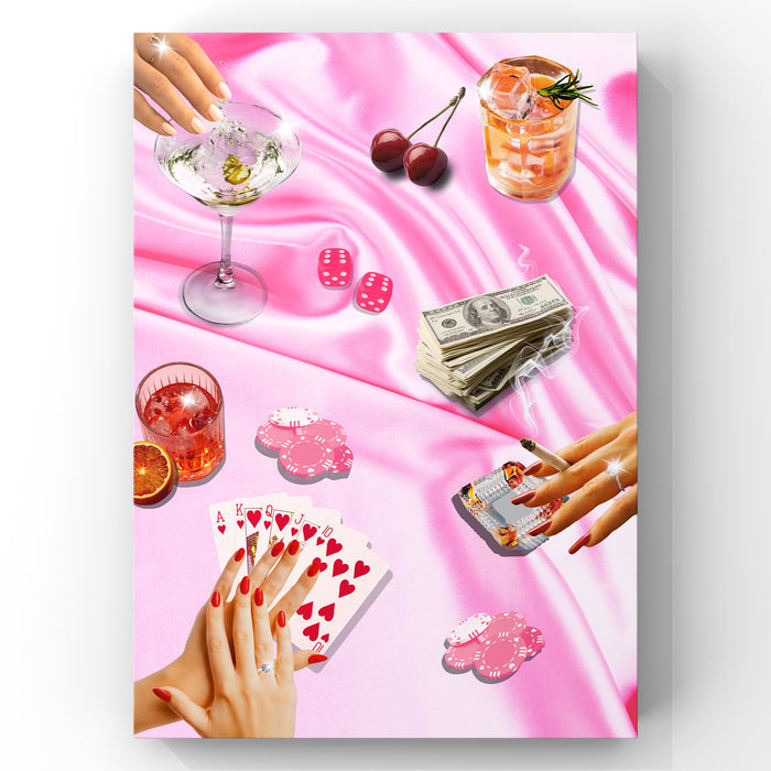 Pink Poker Poster Girly Decor