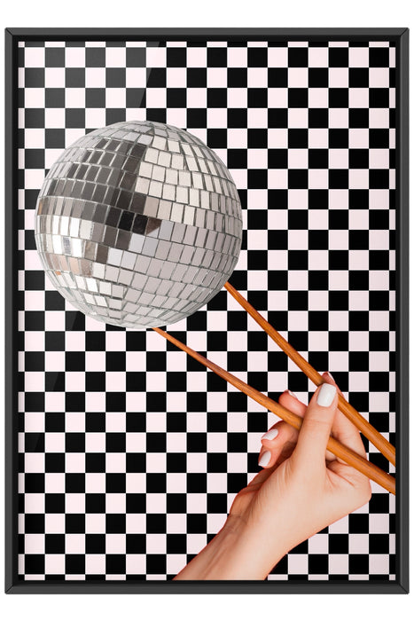 Retro Disco Ball Chopsticks Print