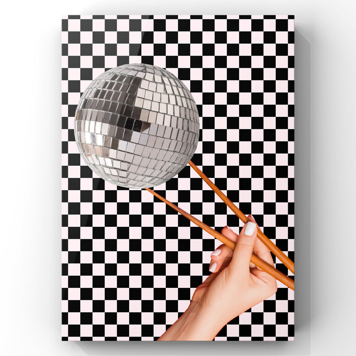 Retro Disco Ball Chopsticks Print