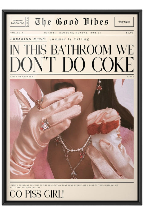 Funny Girly Bathroom Print