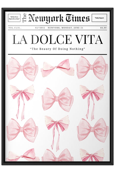 La Dolce Vita Poster Pink Bow