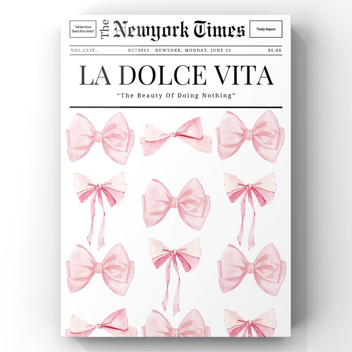 La Dolce Vita Poster Pink Bow