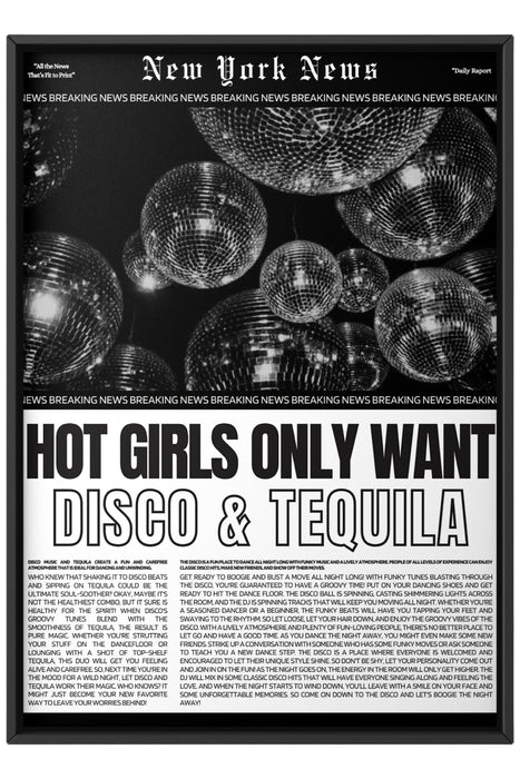 Disco Tequila Poster Newspaper