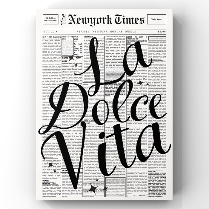 La Dolce Vita Poster Typography