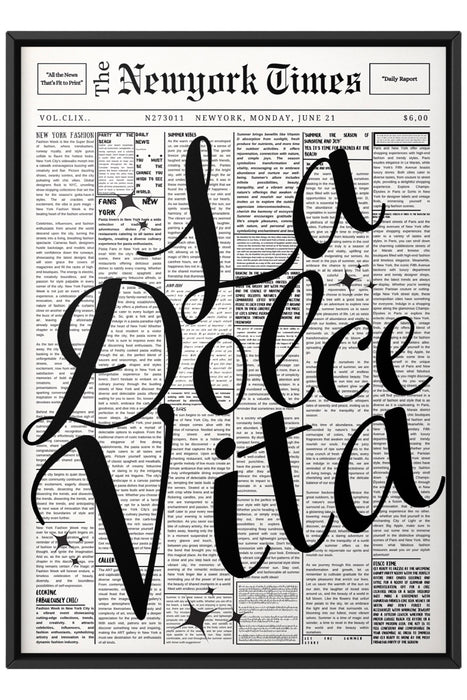 La Dolce Vita Poster Typography