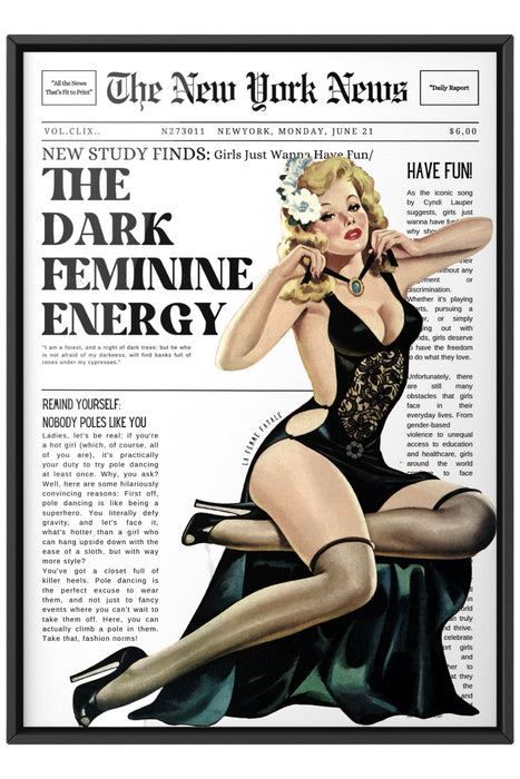 Feminine Energy Poster Newspaper